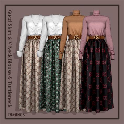 gucci long skirts|gucci skirt sims 4.